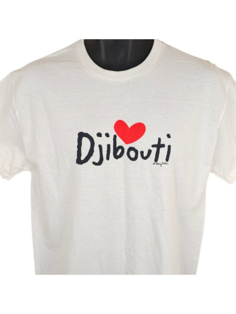 Djibouti T Shirt Mens Size Medium White Mary Ellis Souvenir Tee East Africa